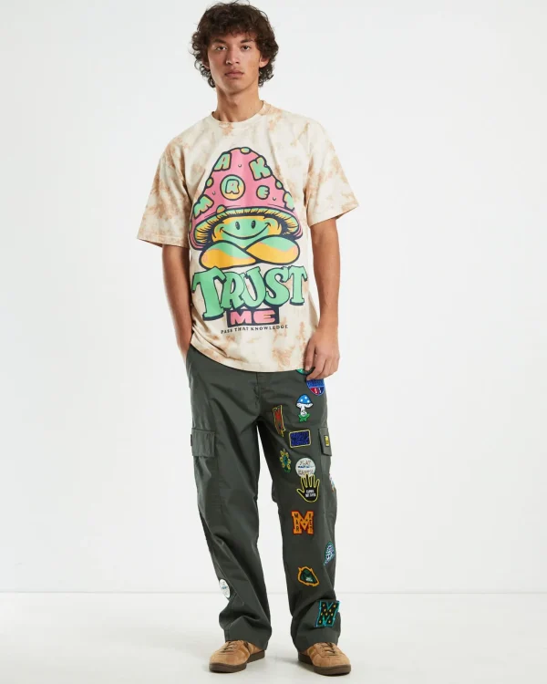 Discount MARKET Smiley Guide T-Shirt Rust Tie Dye