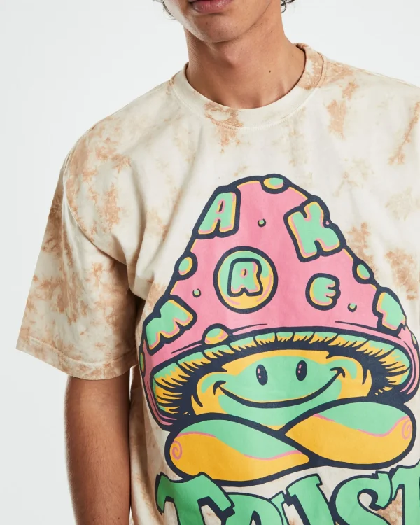 Discount MARKET Smiley Guide T-Shirt Rust Tie Dye