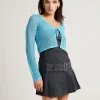 Discount ALICE IN THE EVE Sofia Sequin Long Sleeve Cover Up In Aqua