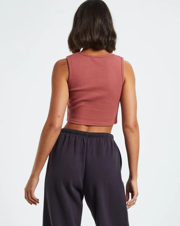 Outlet GENERAL PANTS CO. BASICS Sports Rib Tank Top Brick Red