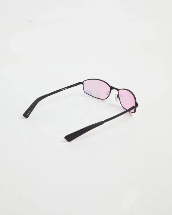 Flash Sale LE SPECS Star Beam Sunglasses In Matte Black/Pink Mirror