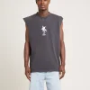Fashion AFENDS Statue Recycled Sleeveless Tee Stone Black