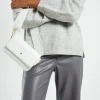 Sale PETA AND JAIN Stella Shoulder Croc Bag White/Gold