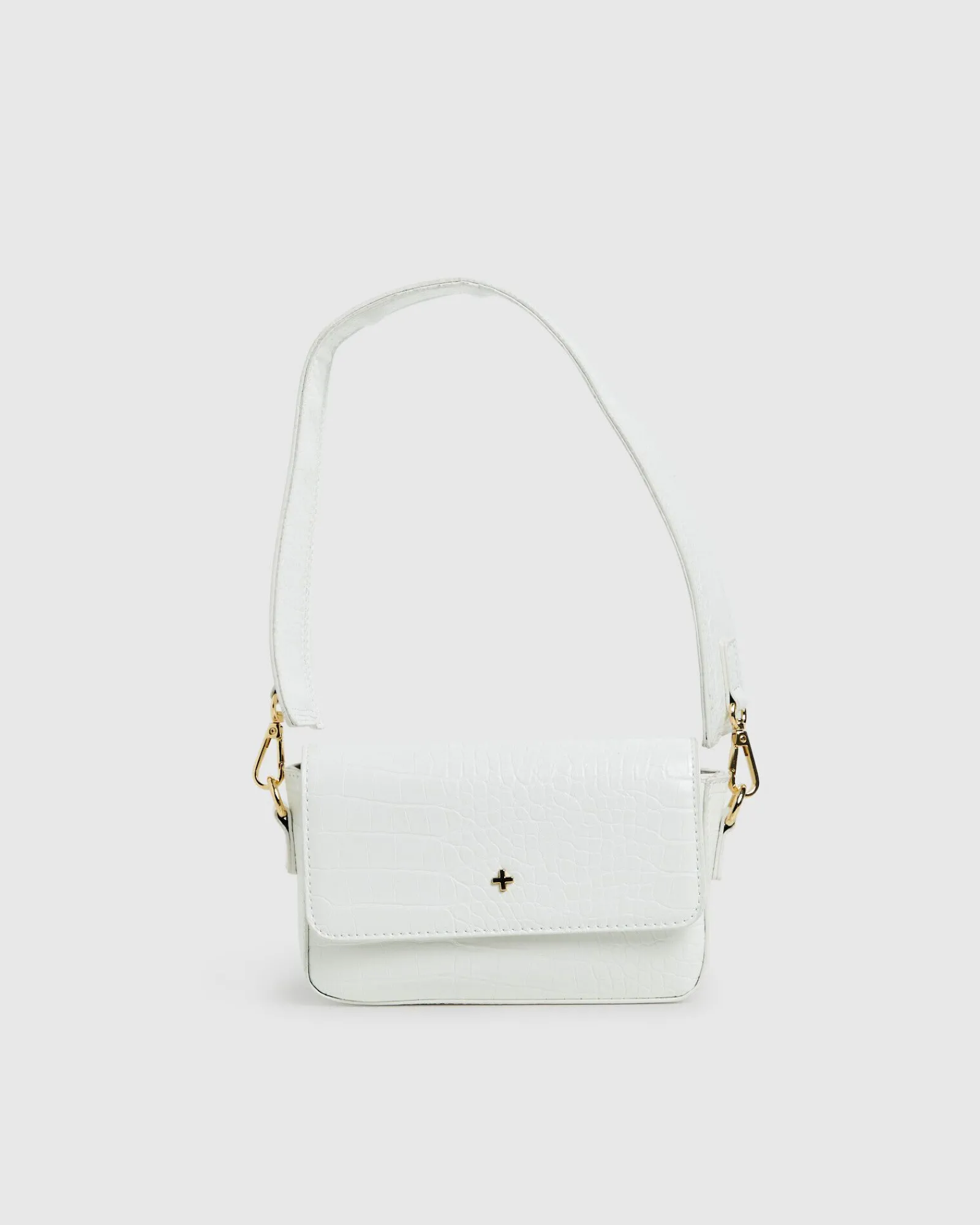 stella_shoulder_croc_bag__1.webp Sale PETA AND JAIN Stella Shoulder Croc Bag White/Gold