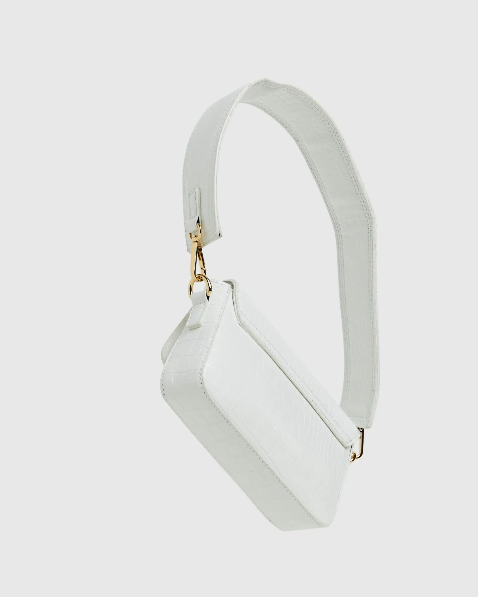 stella_shoulder_croc_bag__2.webp Sale PETA AND JAIN Stella Shoulder Croc Bag White/Gold