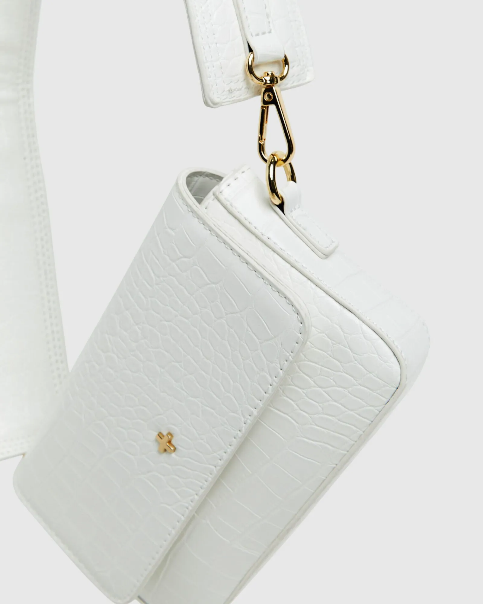 stella_shoulder_croc_bag__3.webp Sale PETA AND JAIN Stella Shoulder Croc Bag White/Gold