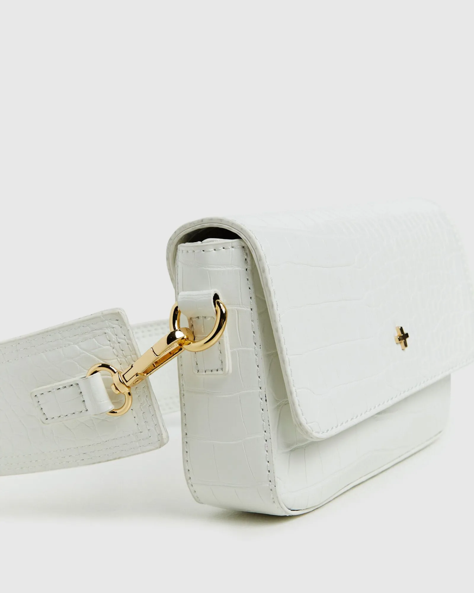 stella_shoulder_croc_bag__4.webp Sale PETA AND JAIN Stella Shoulder Croc Bag White/Gold