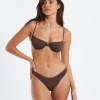 Outlet SUBTITLED Strappy Underwire Bikini Top Coffee Brown