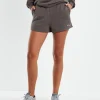 New SUBTITLED Pull On Fleece Shorts Cocoa