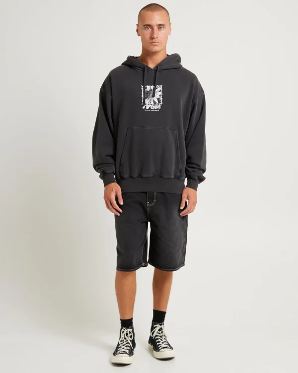 Best AFENDS Sunflower Recycled Pull On Hoodie Charcoal