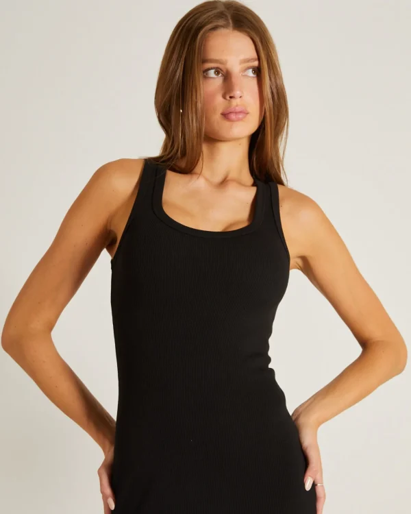 Discount GENERAL PANTS CO. BASICS Super Scoop Classic Dress In Black