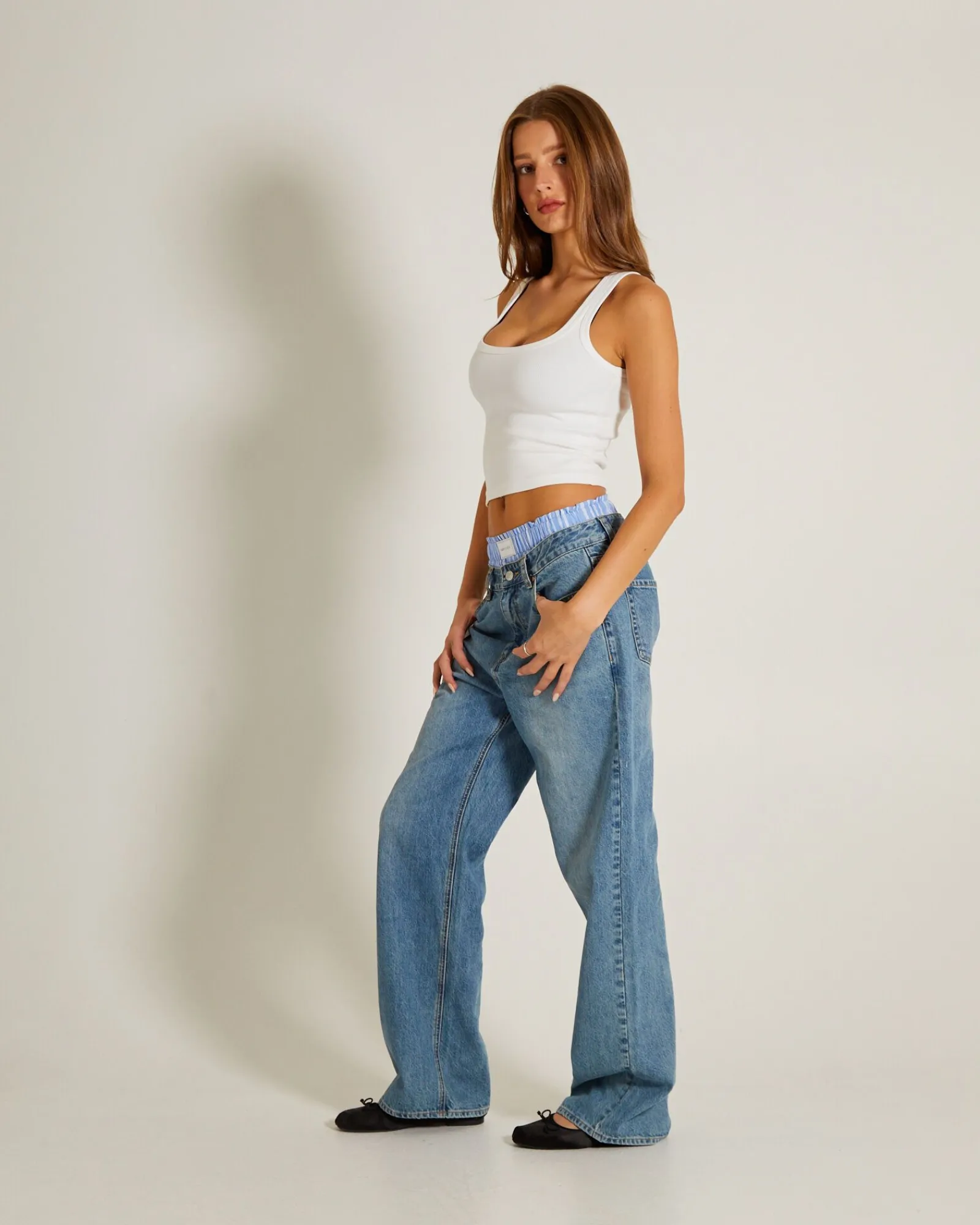 super_scoop_classic_tank__1.webp Hot GENERAL PANTS CO. BASICS Super Scoop Classic Tank Top In White