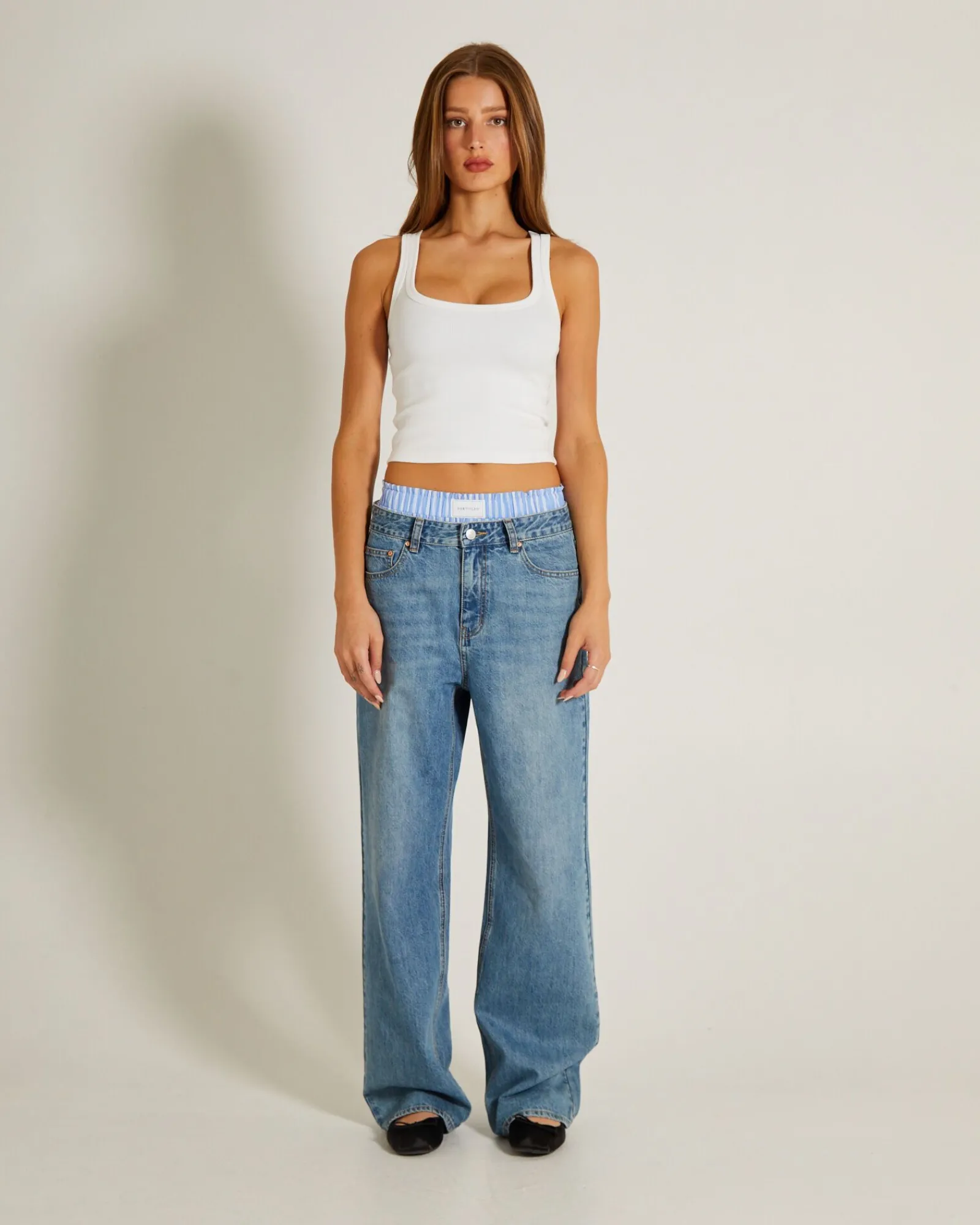 super_scoop_classic_tank__3.webp Hot GENERAL PANTS CO. BASICS Super Scoop Classic Tank Top In White