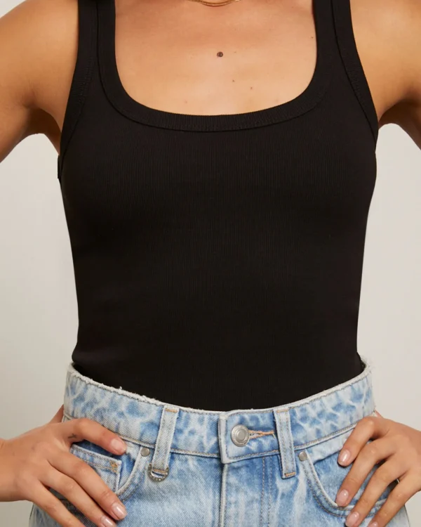 Cheap GENERAL PANTS CO. BASICS Super Scoop Classic Tank Top In Black