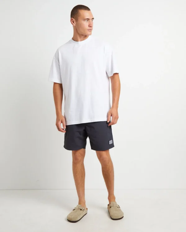 Store AFENDS Surf Related Hemp Fixed Waist Swim Shorts In Black