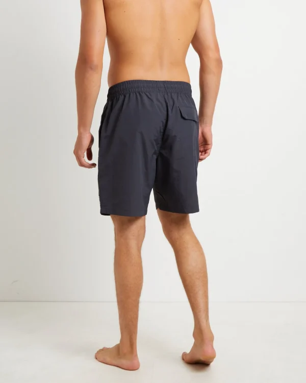 Store AFENDS Surf Related Hemp Fixed Waist Swim Shorts In Black