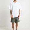 Cheap FORMER Swans Baggy Trunk Boardshorts In Army Green