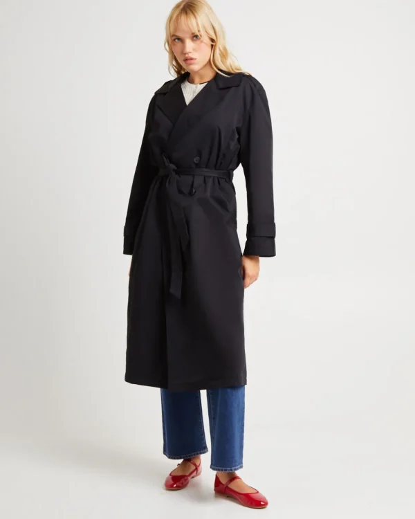 New SUBTITLED Tamika Trench Coat Black