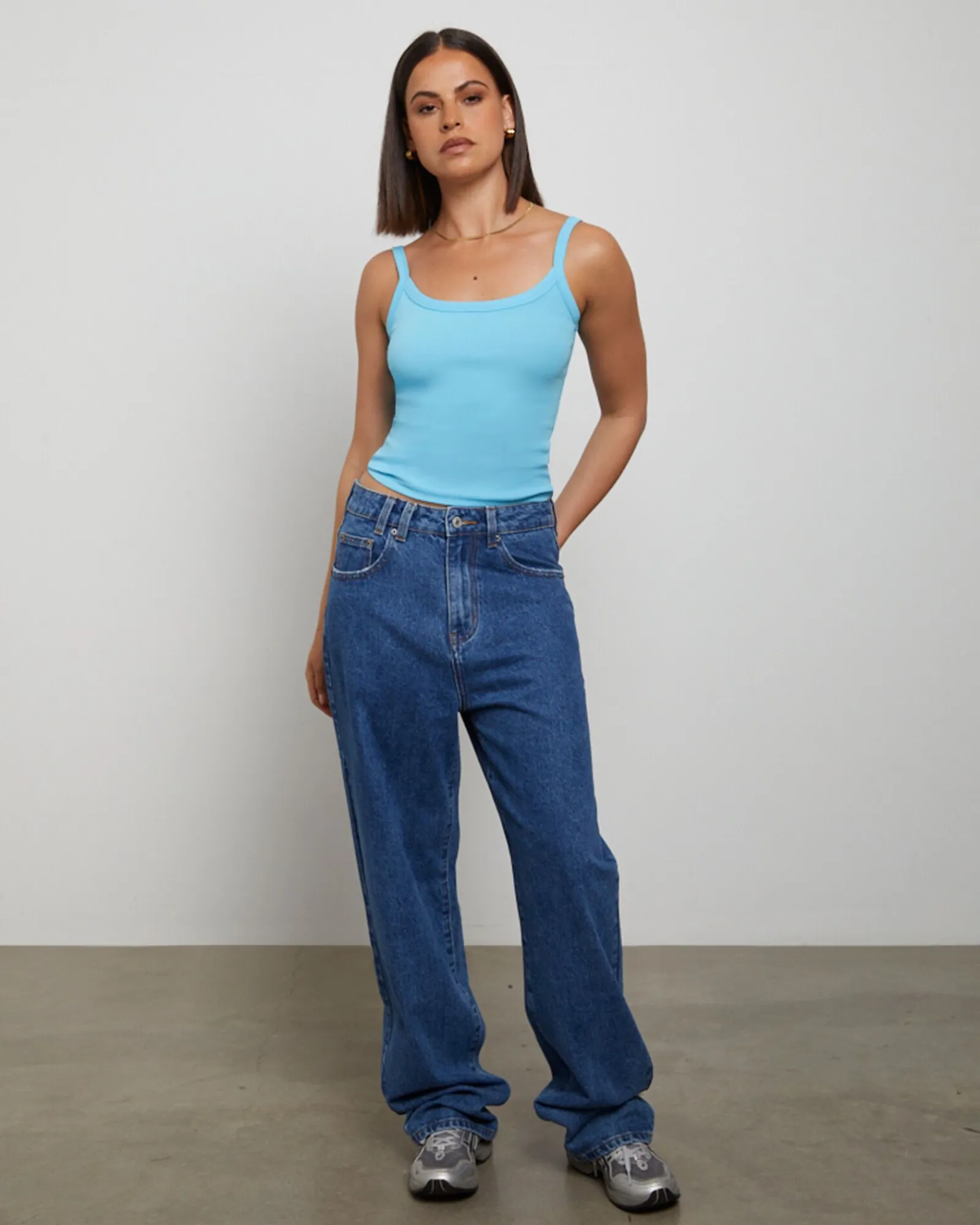 tank_top_in_azure_blue_2.webp Online GENERAL PANTS CO. BASICS Tank Top In Azure Blue