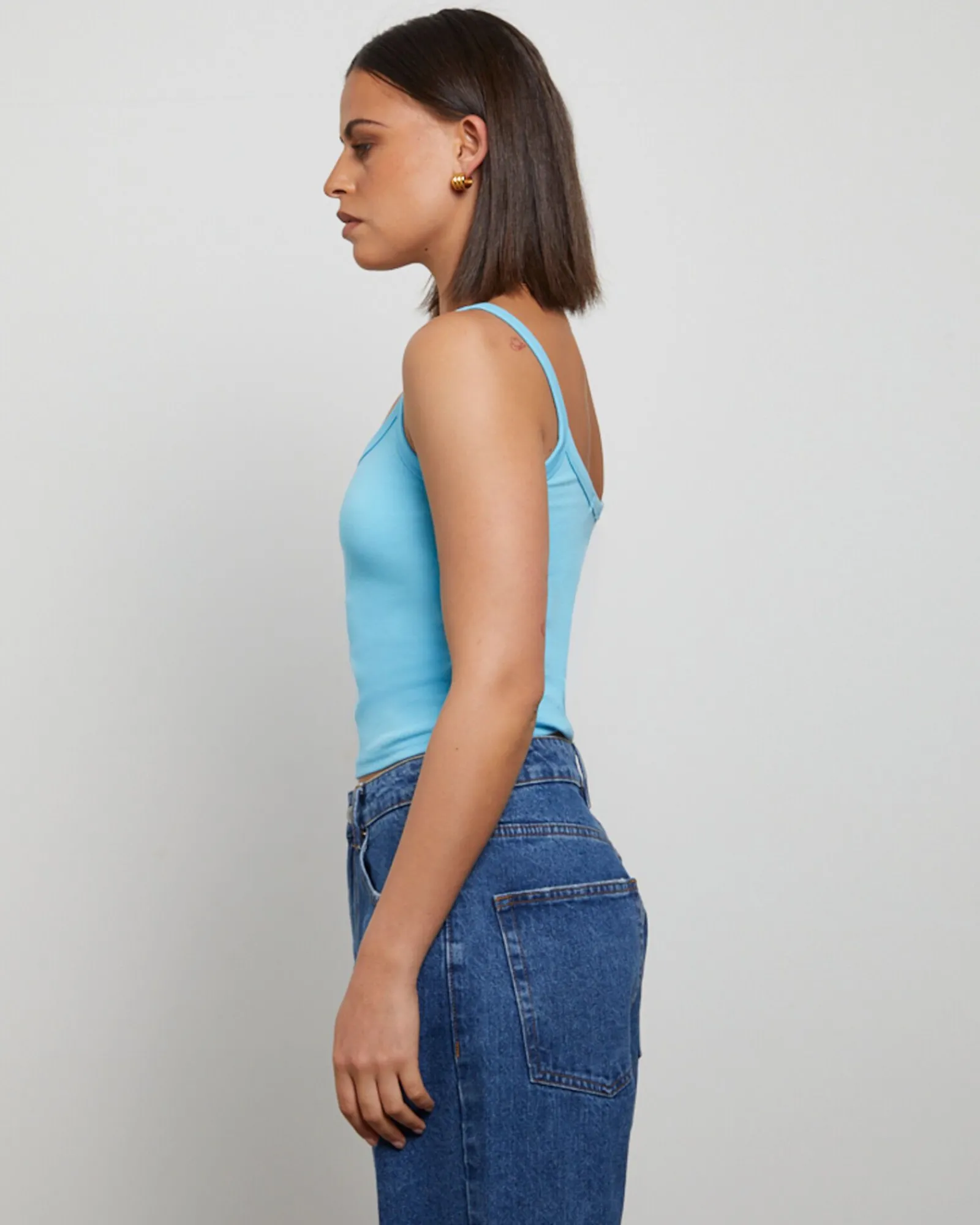 tank_top_in_azure_blue_3.webp Online GENERAL PANTS CO. BASICS Tank Top In Azure Blue