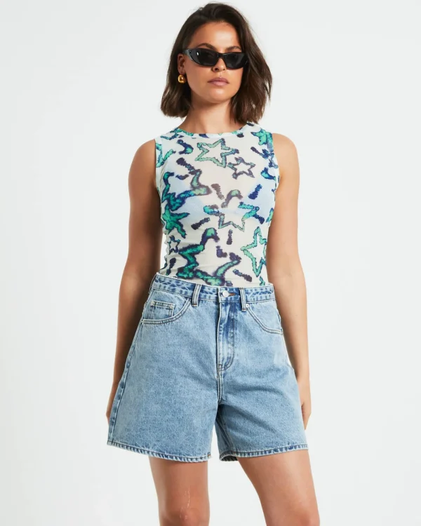 Shop NEON HART Teagan Print Mesh Tank Top In Assorted
