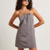 Outlet INSIGHT Tech Halter Neck Mini Dress In Peat
