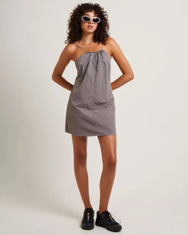 Outlet INSIGHT Tech Halter Neck Mini Dress In Peat