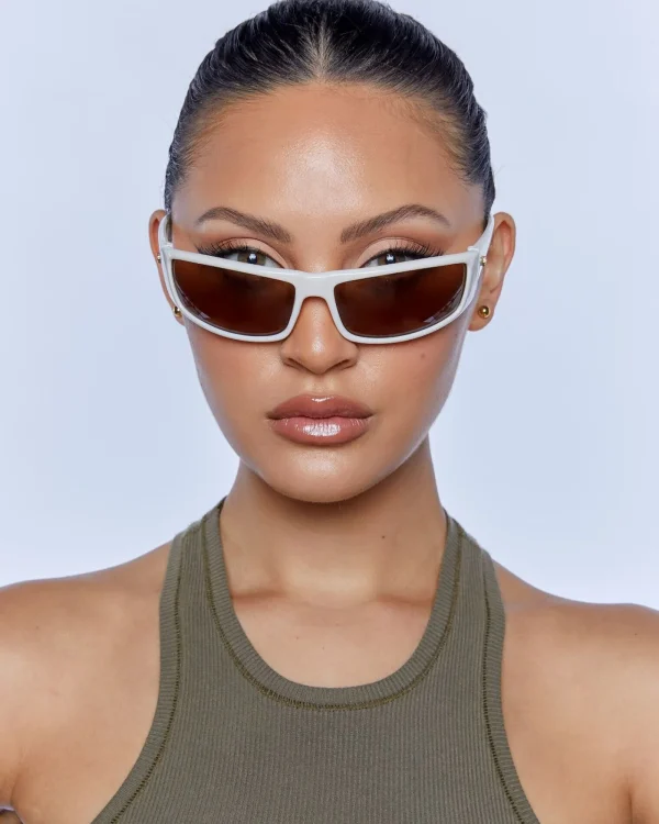 Flash Sale PETA AND JAIN Tempo Sunglasses Ivory Brown Mono