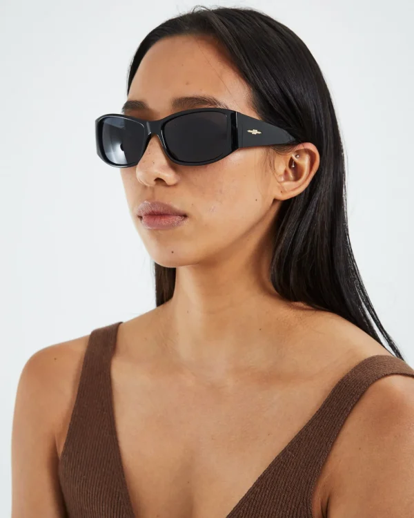 Hot LE SPECS The Exquisite Sunglasses Black Smoke Mono