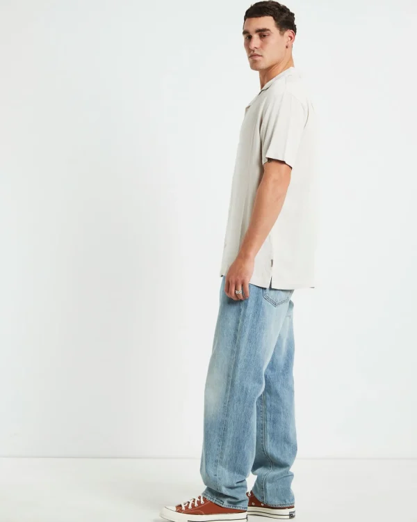 Sale INSIGHT The Reckoner Short Sleeve Shirt Stone