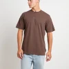 Clearance AFENDS Thrown Out Recycled Retro Fit T-Shirt In Earth Brown