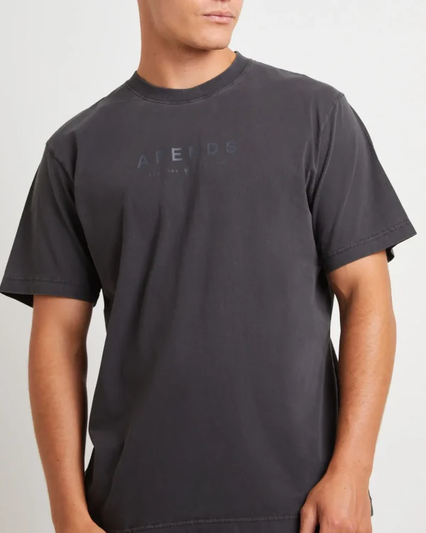 Best Sale AFENDS Thrown Out Recycled Retro Fit T-Shirt In Stone Black