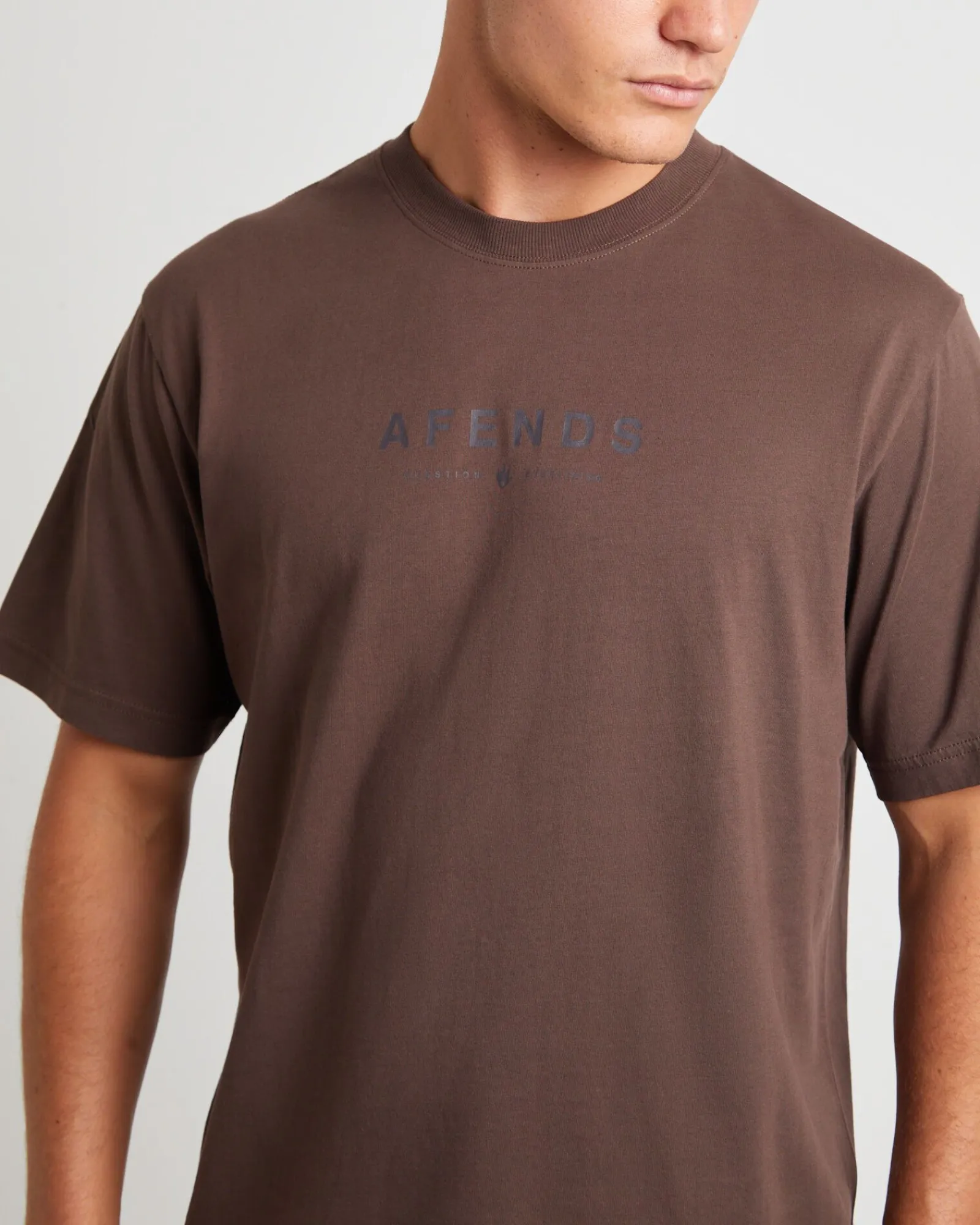 thrown_out_recycled_retro_4.webp Clearance AFENDS Thrown Out Recycled Retro Fit T-Shirt In Earth Brown