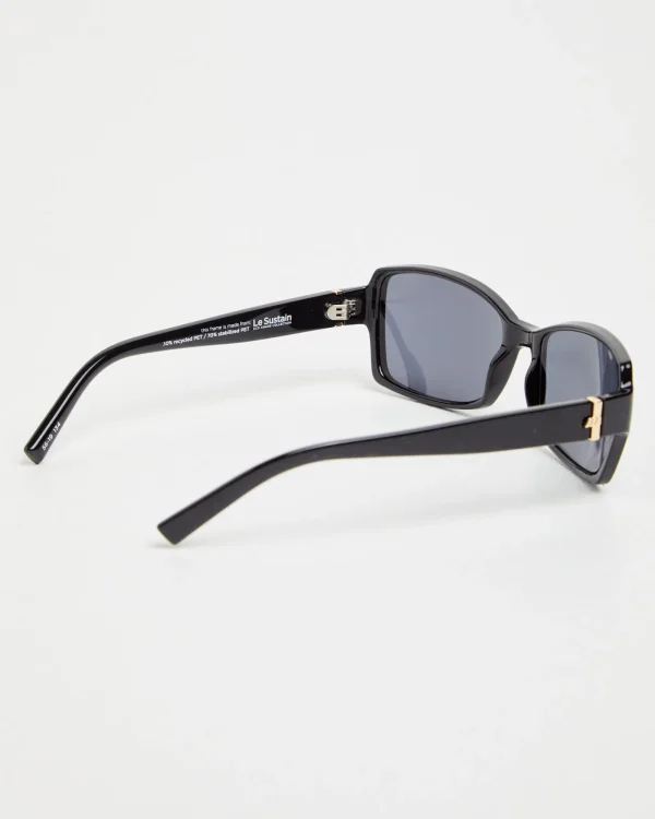 Shop LE SPECS Trance Sunglasses Black/Smoke