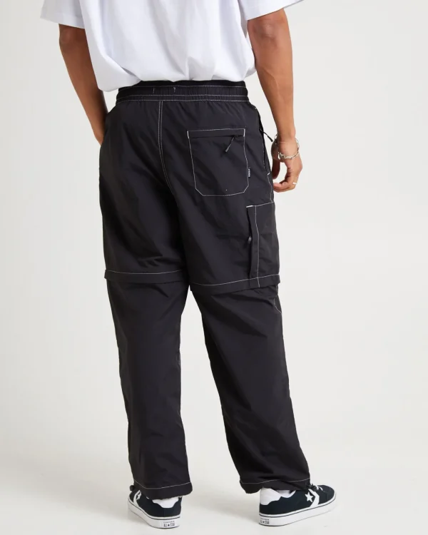 Cheap AFENDS Valley Recycled Zip Off Spray Pants Black