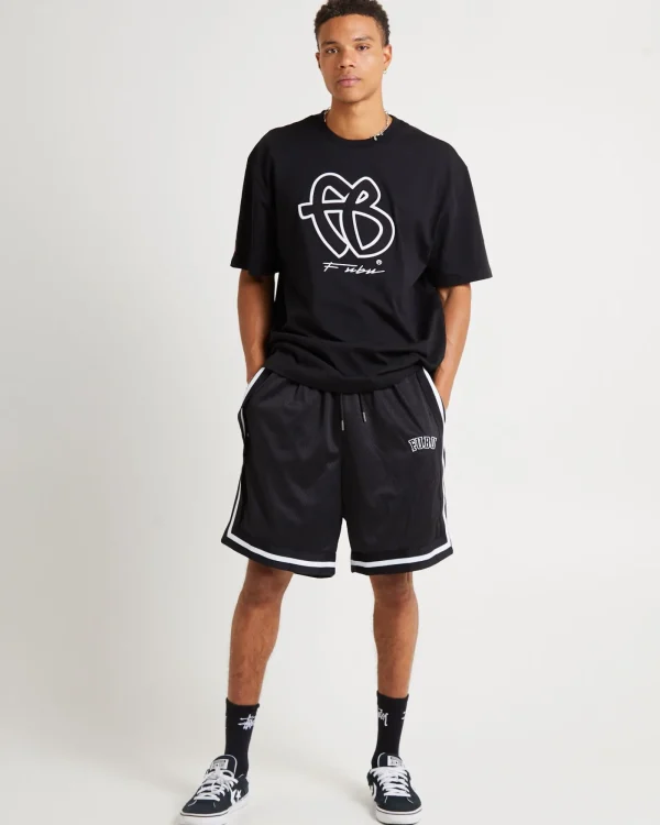 Cheap FUBU Varsity Mesh Shorts Black/White