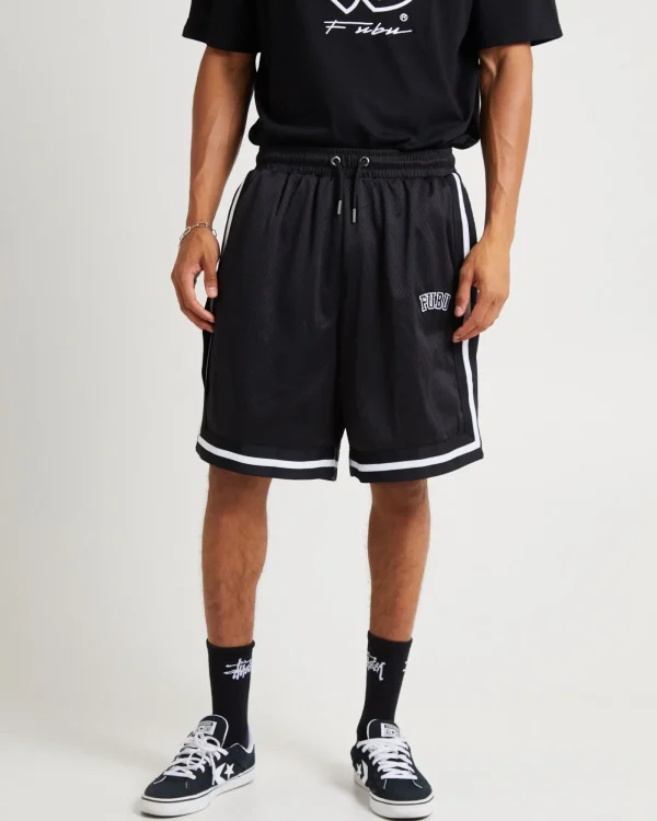 Cheap FUBU Varsity Mesh Shorts Black/White