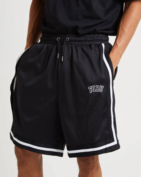 Cheap FUBU Varsity Mesh Shorts Black/White