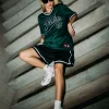 Best Sale FUBU Varsity Mesh T-Shirt Dark Green