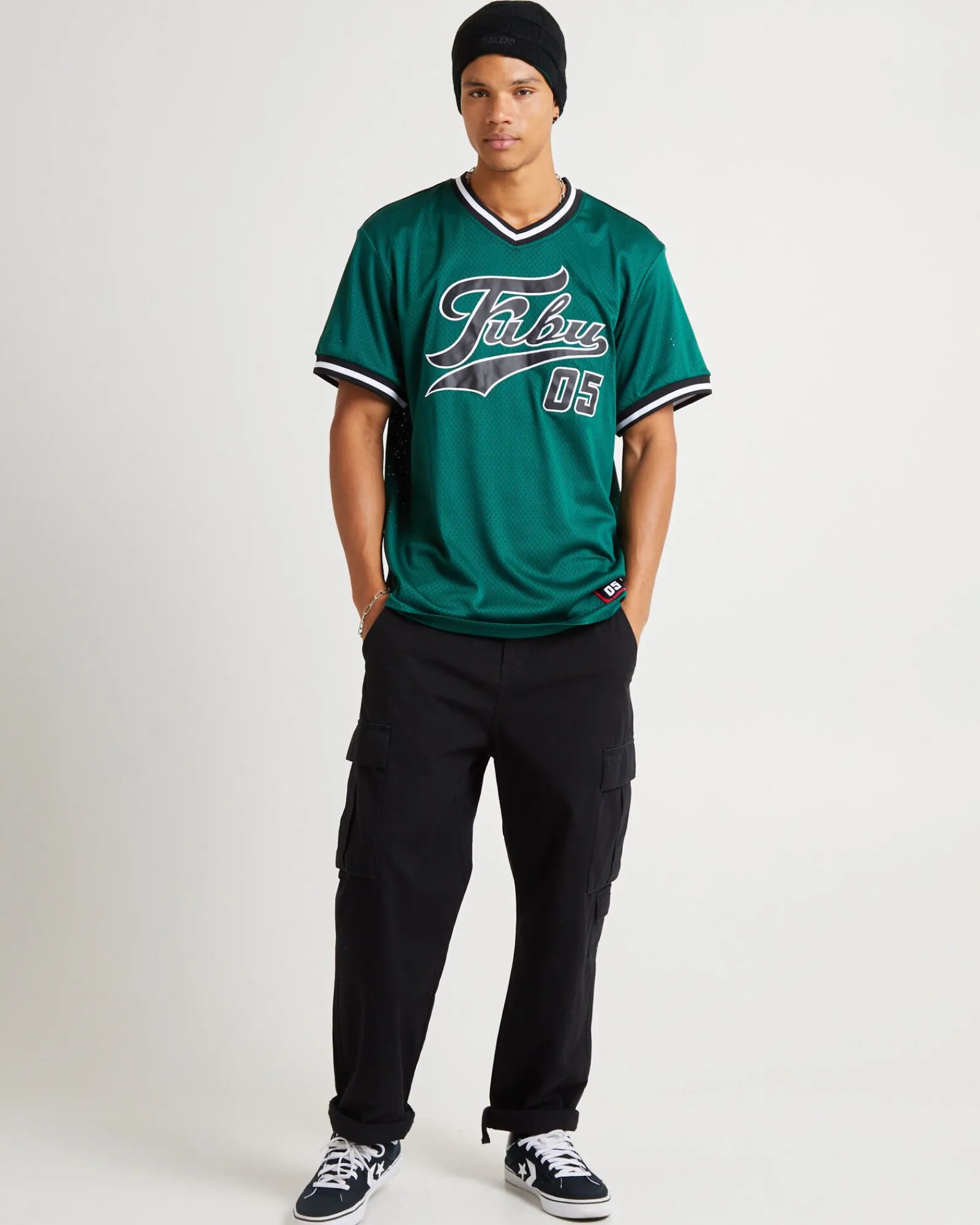 varsity_mesh_tshirt_dark__2.webp Best Sale FUBU Varsity Mesh T-Shirt Dark Green