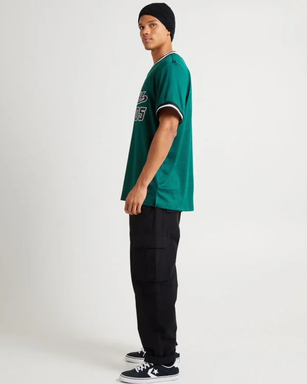 Best Sale FUBU Varsity Mesh T-Shirt Dark Green
