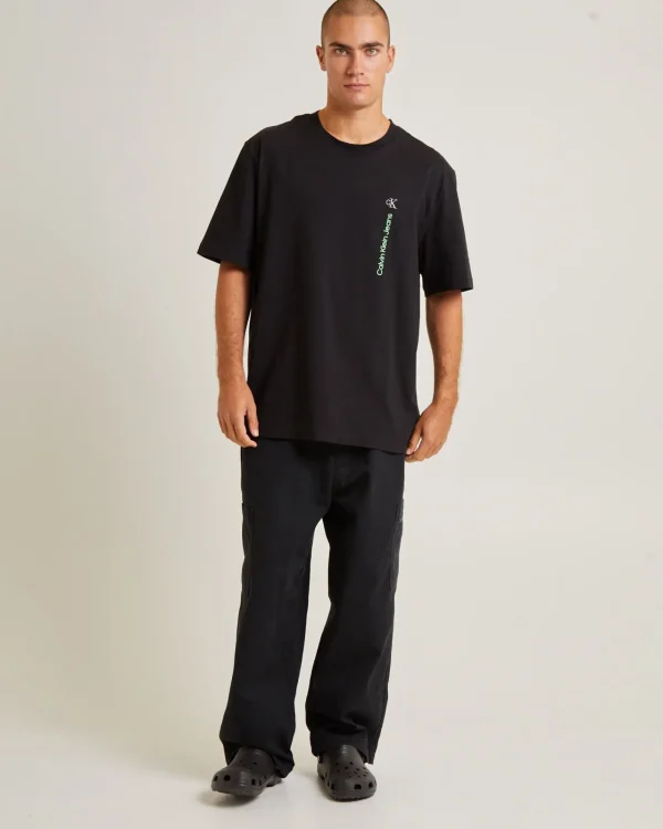 Discount CALVIN KLEIN Vertical Institutional Short Sleeve T-Shirt