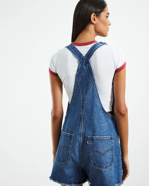 Shop LEVIS Vintage Shortall Denim Overalls Meadow Games Blue