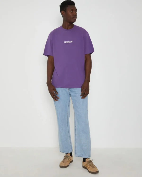 Discount AFENDS Vinyl Retro Fit Short Sleeve T-Shirt In Faded Purple