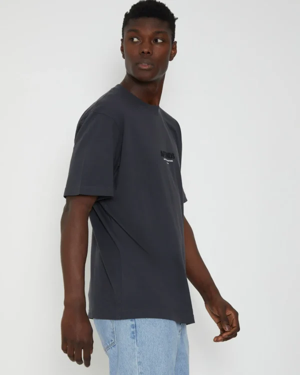 Hot AFENDS Vinyl Retro Fit Short Sleeve T-Shirt In Charcoal Grey