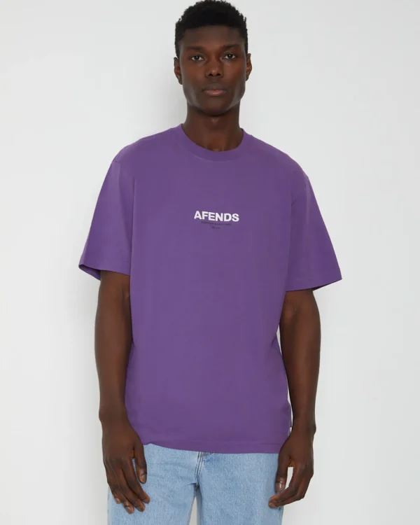 Discount AFENDS Vinyl Retro Fit Short Sleeve T-Shirt In Faded Purple