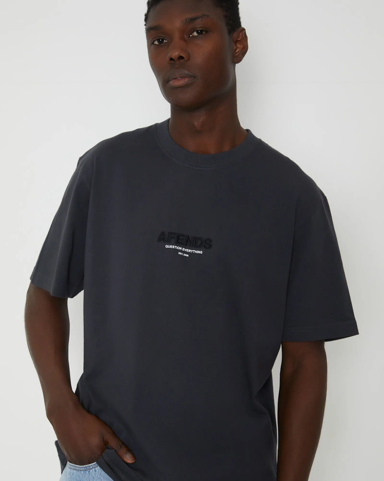 vinyl_retro_fit_short_sle_5-1.webp Hot AFENDS Vinyl Retro Fit Short Sleeve T-Shirt In Charcoal Grey
