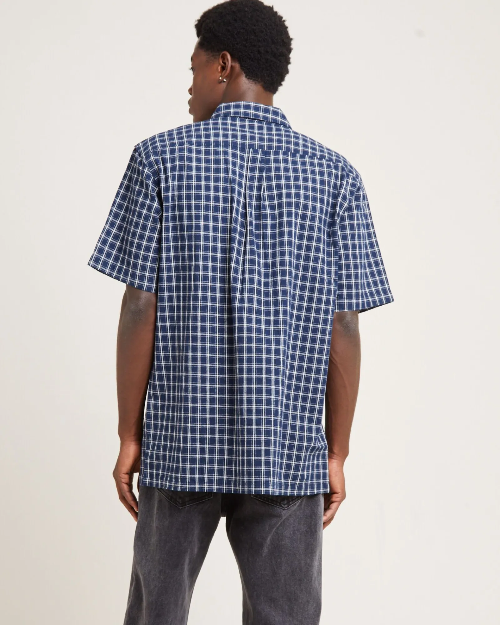 vivian_short_sleeve_shirt_1.webp Clearance FORMER Vivian Short Sleeve Shirt Navy Check