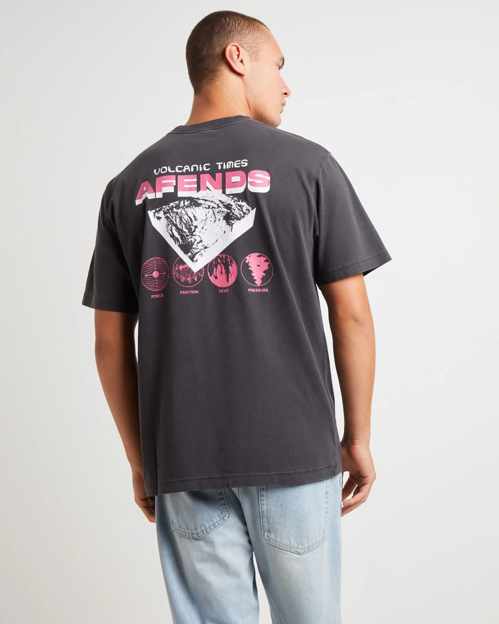volcanic_times_recycled_r_0.webp Shop AFENDS Volcanic Times Recycled Retro Fit T-Shirt In Stone Black