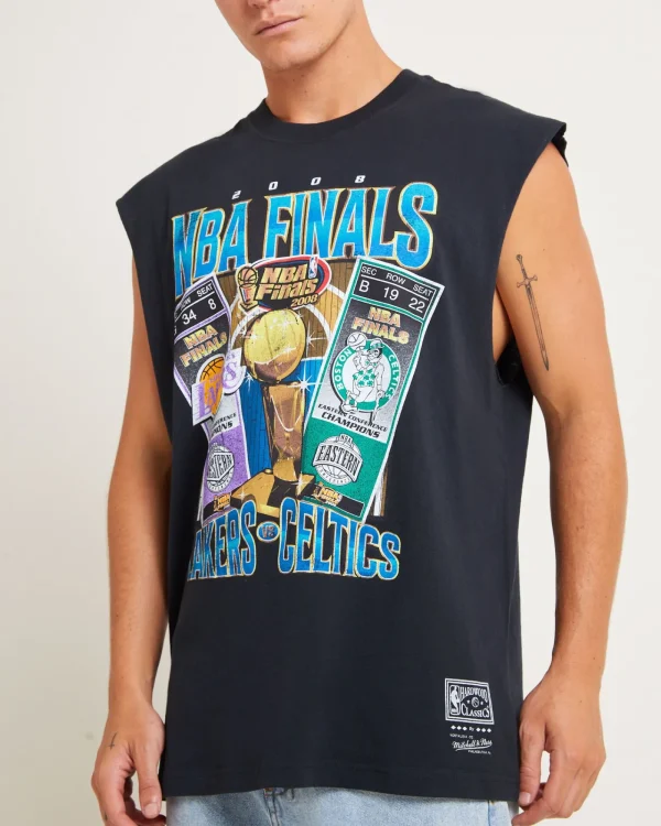 Flash Sale MITCHELL & NESS Vs Muscle Top In Faded Black